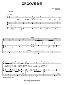page one of Groove Me (Piano, Vocal & Guitar Chords (Right-Hand Melody))