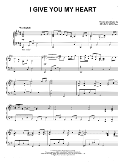 page one of I Give You My Heart (Piano Solo)