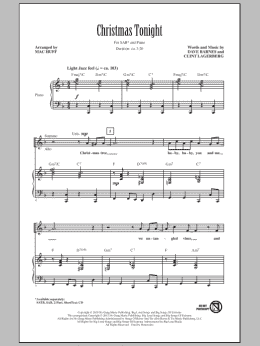 page one of Christmas Tonight (SAB Choir)