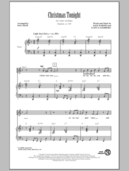 page one of Christmas Tonight (2-Part Choir)