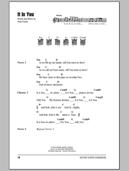 page one of It Is You (Guitar Chords/Lyrics)