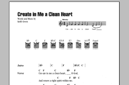 page one of Create In Me A Clean Heart (Guitar Chords/Lyrics)