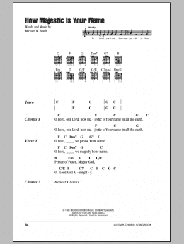 page one of How Majestic Is Your Name (Guitar Chords/Lyrics)