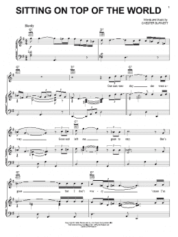 page one of Sitting On Top Of The World (Piano, Vocal & Guitar Chords (Right-Hand Melody))