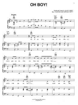 page one of Oh Boy! (Piano, Vocal & Guitar Chords (Right-Hand Melody))