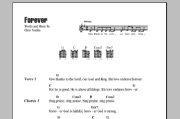 page one of Forever (Guitar Chords/Lyrics)