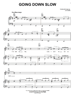 page one of Going Down Slow (Piano, Vocal & Guitar Chords (Right-Hand Melody))