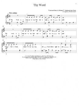 page one of Thy Word (Educational Piano)