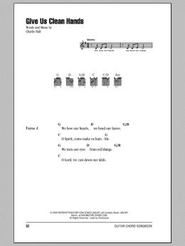 page one of Give Us Clean Hands (Guitar Chords/Lyrics)