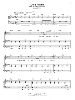 page one of Cold As Ice (Piano & Vocal)