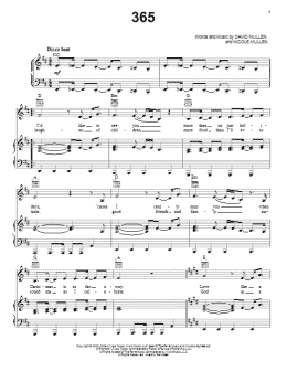 page one of 365 (Piano, Vocal & Guitar Chords (Right-Hand Melody))