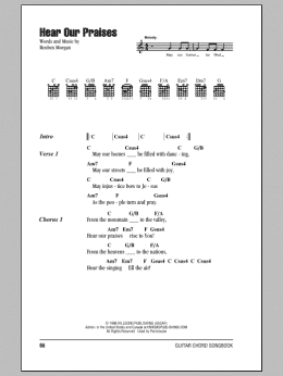 page one of Hear Our Praises (Guitar Chords/Lyrics)