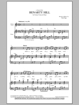 page one of Benarty Hill (Unison Choir)