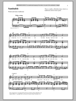 page one of Sambalele (Piano & Vocal)