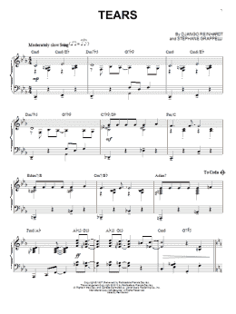page one of Tears (arr. Brent Edstrom) (Piano Solo)