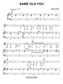 page one of Same Old You (Piano, Vocal & Guitar Chords (Right-Hand Melody))