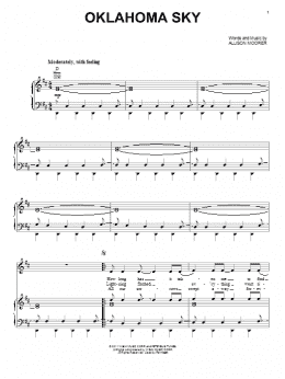 page one of Oklahoma Sky (Piano, Vocal & Guitar Chords (Right-Hand Melody))