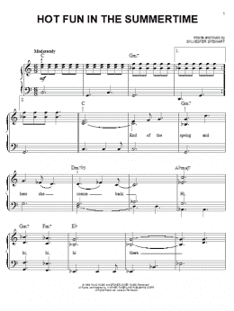 page one of Hot Fun In The Summertime (Easy Piano)