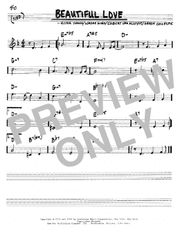page one of Beautiful Love (Real Book – Melody & Chords – C Instruments)