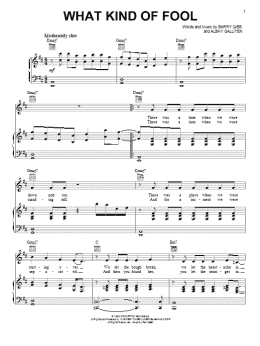 page one of What Kind Of Fool (Piano, Vocal & Guitar Chords (Right-Hand Melody))
