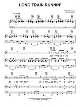 page one of Long Train Runnin' (Piano, Vocal & Guitar Chords (Right-Hand Melody))