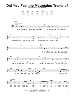 page one of Did You Feel The Mountains Tremble? (Easy Guitar)