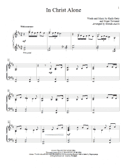 page one of In Christ Alone (arr. Glenda Austin) (Educational Piano)
