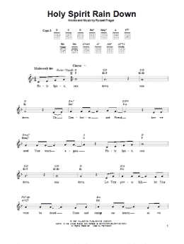 page one of Holy Spirit Rain Down (Easy Guitar)