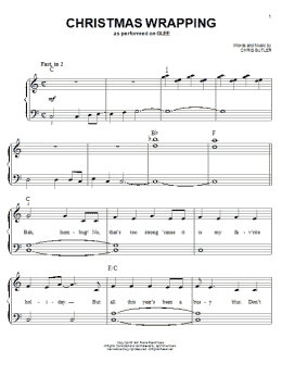 page one of Christmas Wrapping (Piano, Vocal & Guitar Chords (Right-Hand Melody))