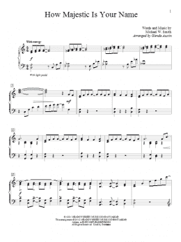 page one of How Majestic Is Your Name (Educational Piano)