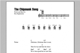 page one of The Chipmunk Song (Ukulele Chords/Lyrics)