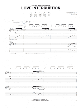 page one of Love Interruption (Guitar Tab)