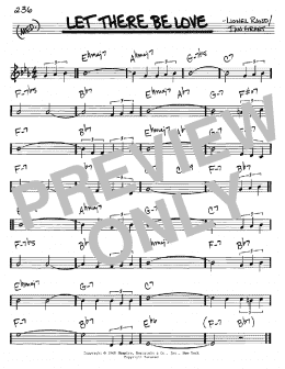 page one of Let There Be Love (Real Book – Melody & Chords – C Instruments)
