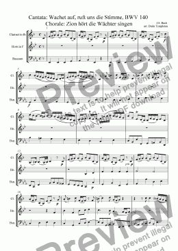 page one of Bach- Cantata 140, Wachet auf...