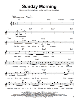 page one of Sunday Morning (Pro Vocal)