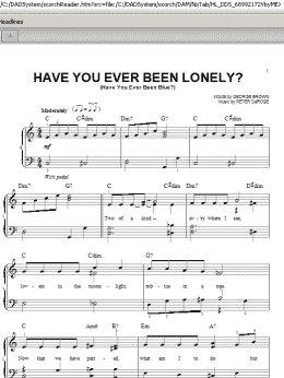 page one of Have You Ever Been Lonely? (Have You Ever Been Blue?) (Easy Piano)