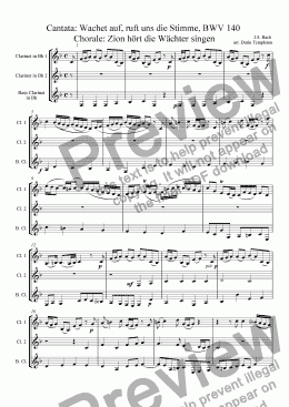 page one of Bach- Cantata 140, Wachet auf...