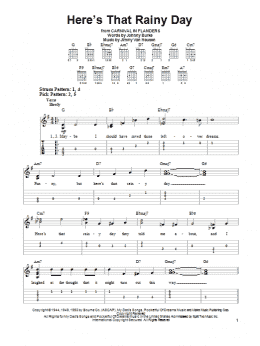 page one of Here's That Rainy Day (Easy Guitar Tab)