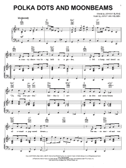page one of Polka Dots And Moonbeams (Piano, Vocal & Guitar Chords (Right-Hand Melody))