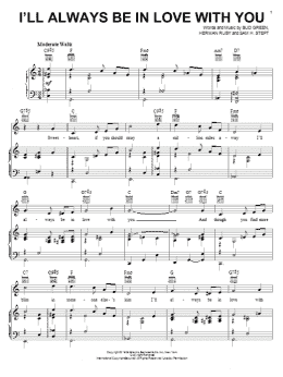 page one of I'll Always Be In Love With You (Piano, Vocal & Guitar Chords (Right-Hand Melody))