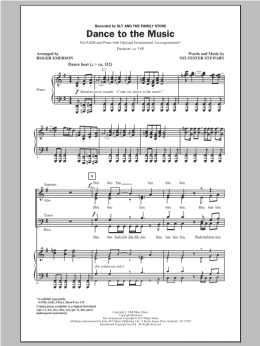 page one of Dance To The Music (SATB Choir)