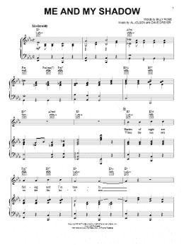 page one of Me And My Shadow (Piano, Vocal & Guitar Chords (Right-Hand Melody))