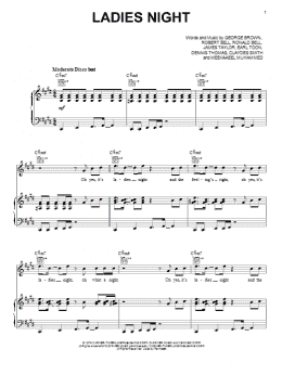 page one of Ladies Night (Piano, Vocal & Guitar Chords (Right-Hand Melody))