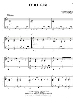 page one of That Girl (Piano Solo)