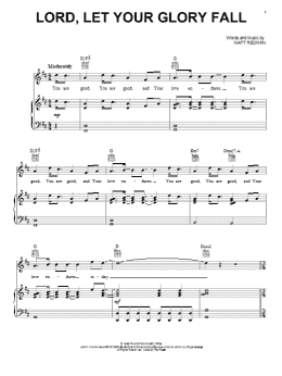page one of Lord, Let Your Glory Fall (Piano, Vocal & Guitar Chords (Right-Hand Melody))