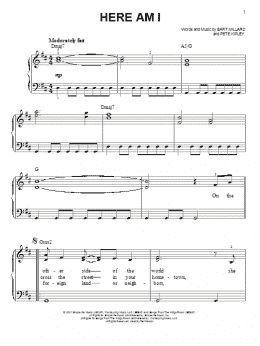 page one of Here Am I (Easy Piano)