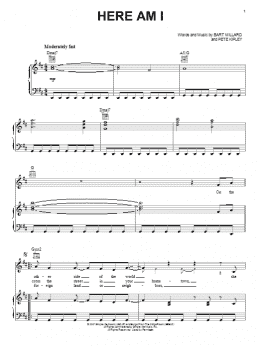 page one of Here Am I (Piano, Vocal & Guitar Chords (Right-Hand Melody))