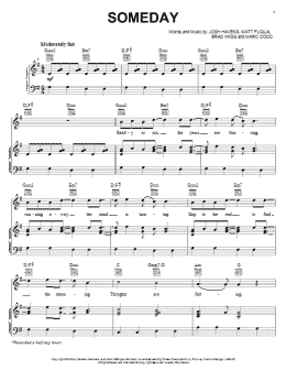 page one of Someday (Piano, Vocal & Guitar Chords (Right-Hand Melody))
