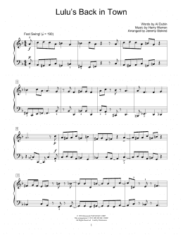 page one of Lulu's Back In Town (Educational Piano)