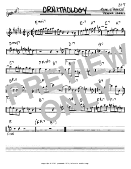 page one of Ornithology (Real Book – Melody & Chords – Eb Instruments)